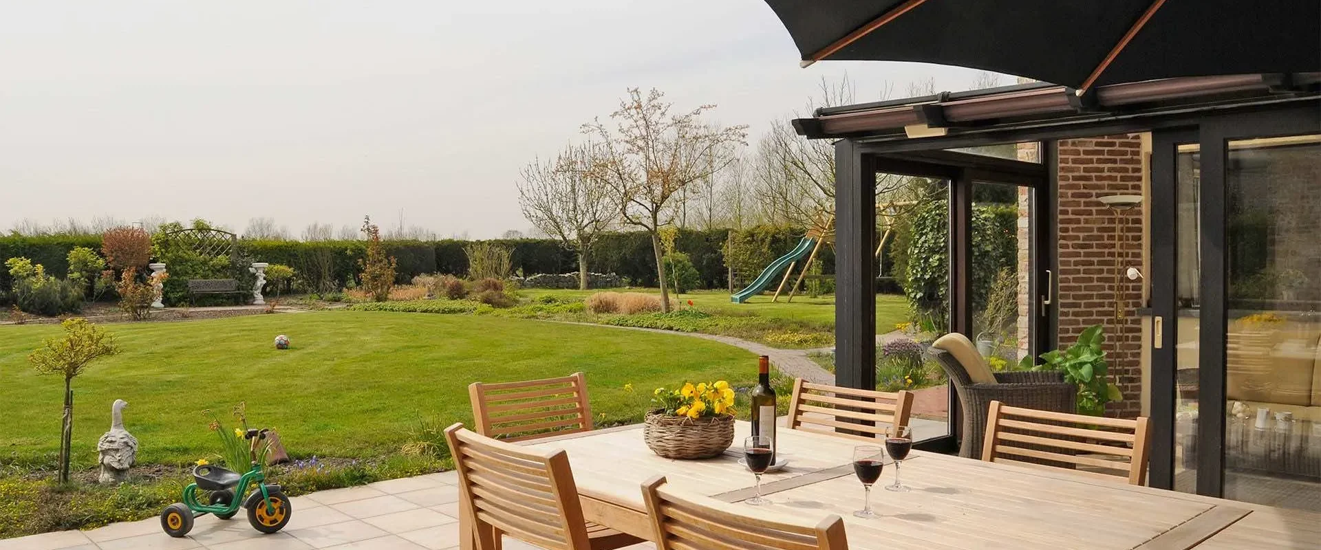 Vakantiewoningen omringd door groen op De Kruishoeve De Haan